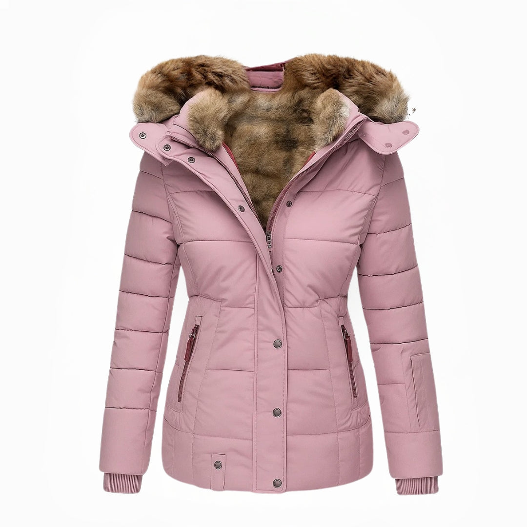 Aniek | Manteau d'hiver chaud avec doublure en fausse fourrure