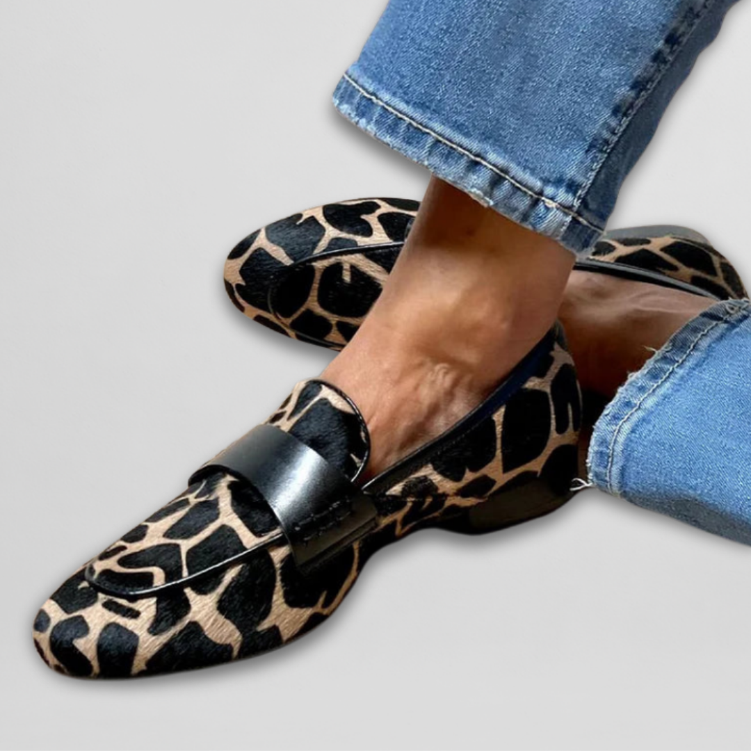 Lucía - Mocassins classiques avec imprimé léopard