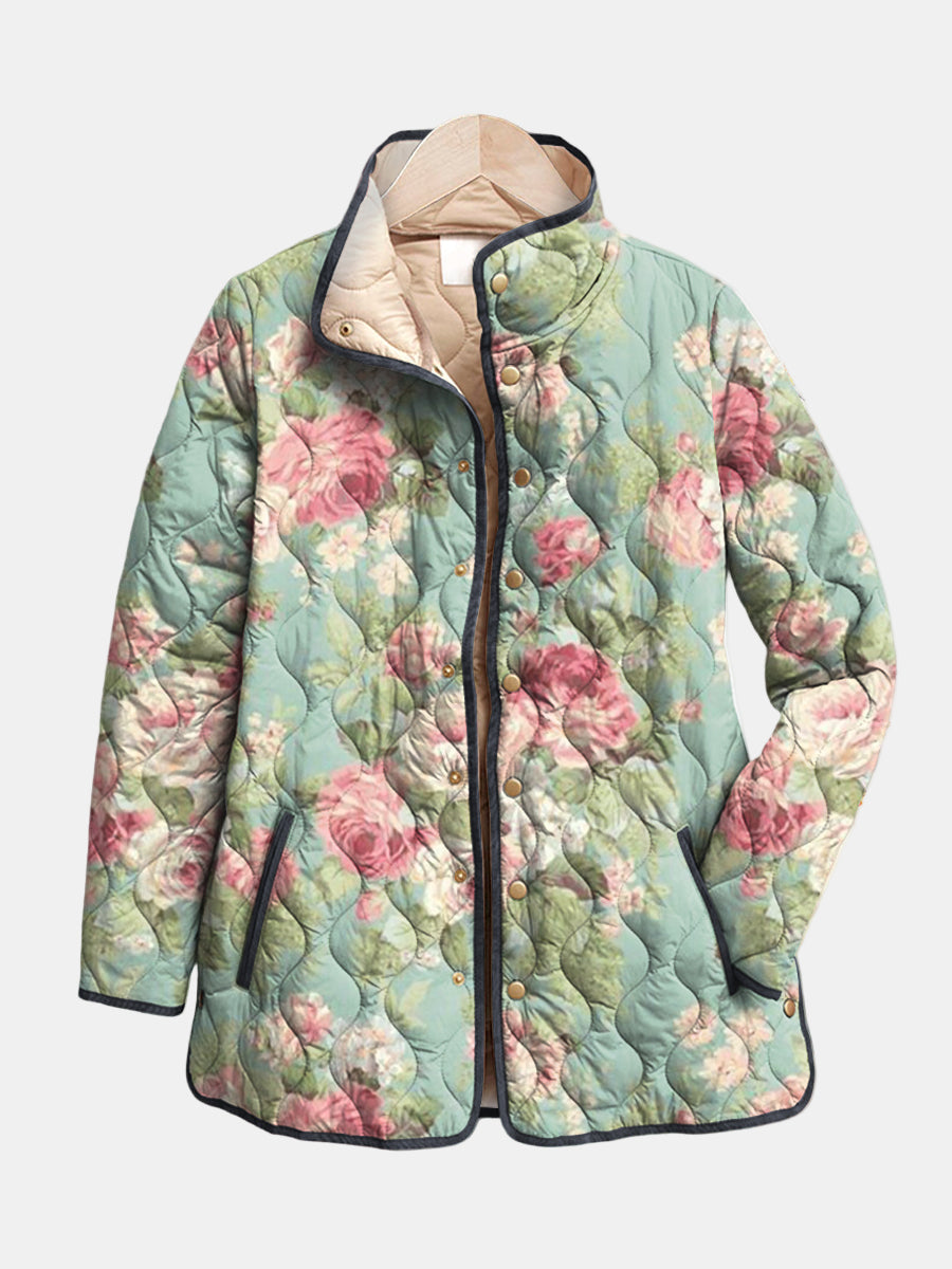 Kaevia | Veste matelassée à motif floral rétro