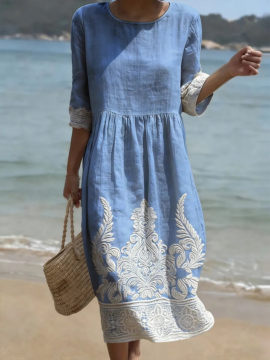 Tiffany | Robe Imprimée de Plantes et Fleurs