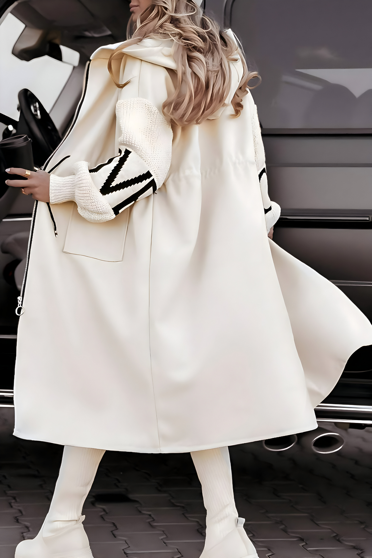 Seravia™ – Manteau Tricoté Long