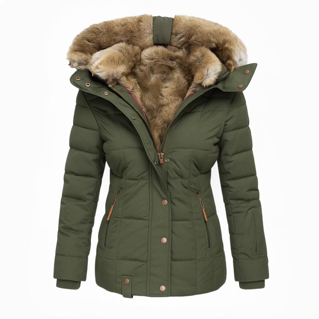 Aniek | Manteau d'hiver chaud avec doublure en fausse fourrure