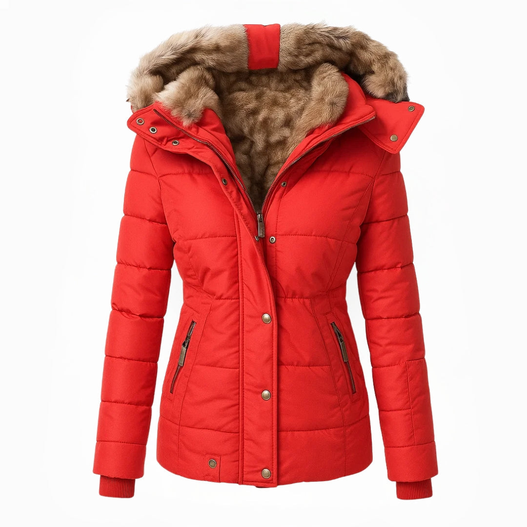Aniek | Manteau d'hiver chaud avec doublure en fausse fourrure