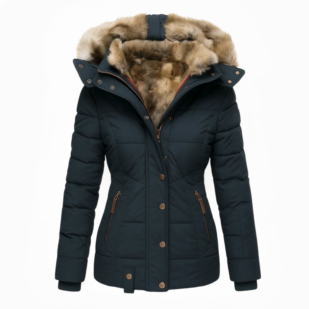 Aniek | Manteau d'hiver chaud avec doublure en fausse fourrure