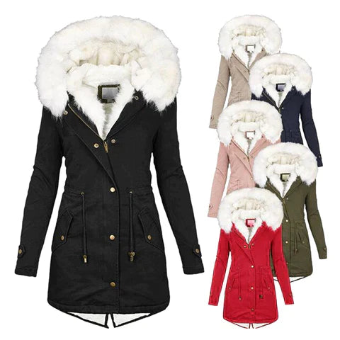 Julie | Manteau d'Hiver avec Doublure en Fourrure Synthétique