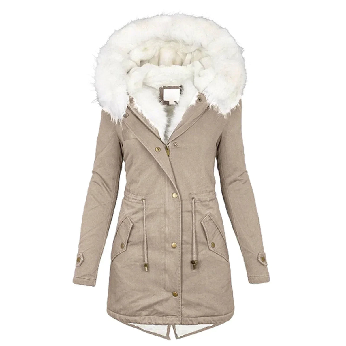 Julie | Manteau d'Hiver avec Doublure en Fourrure Synthétique