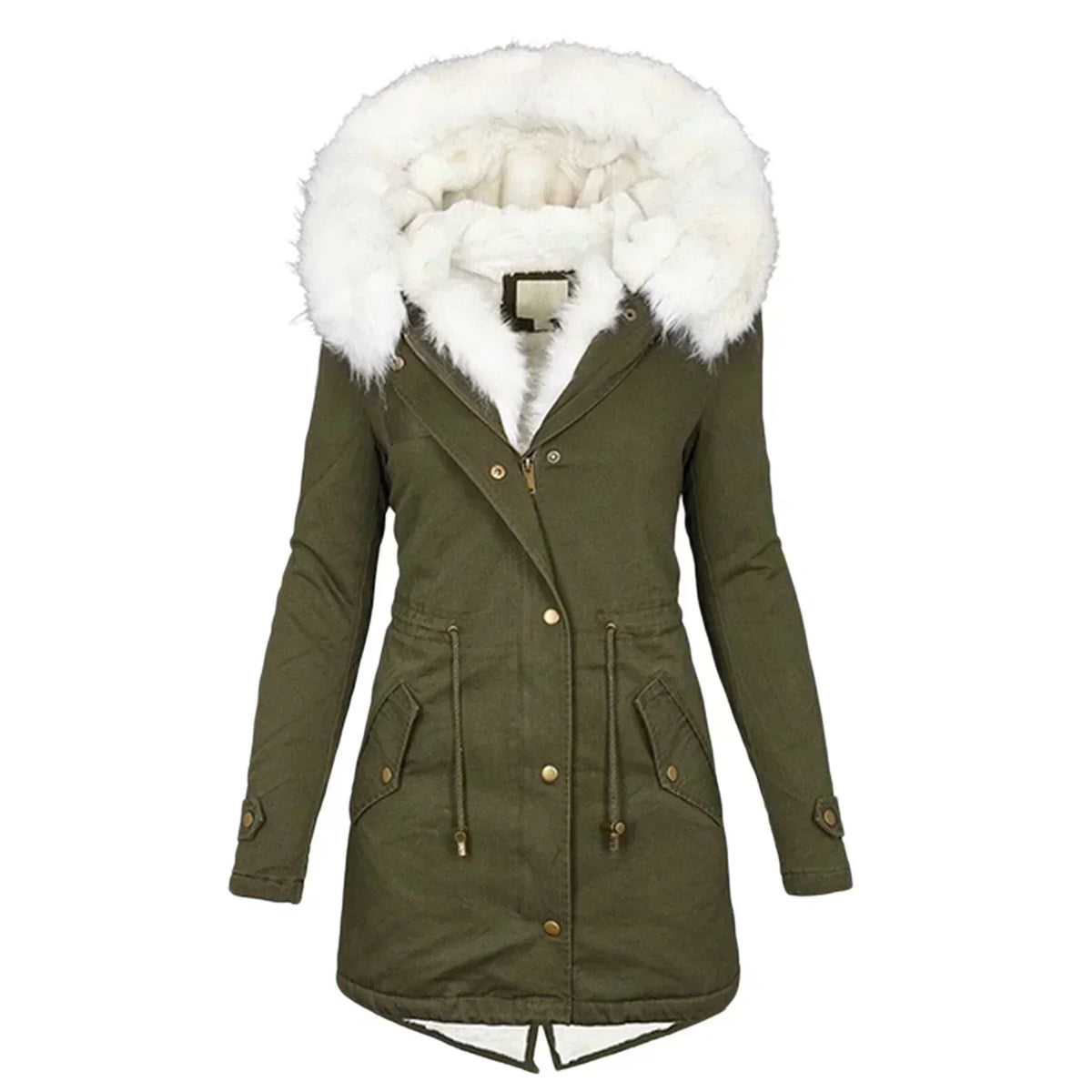 Julie | Manteau d'Hiver avec Doublure en Fourrure Synthétique