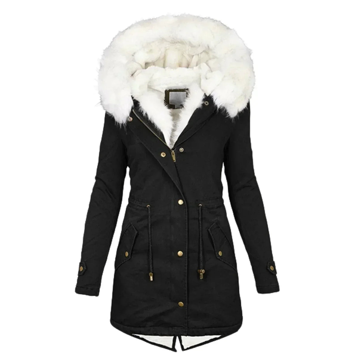 Julie | Manteau d'Hiver avec Doublure en Fourrure Synthétique